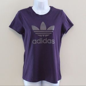 womens purple adidas shirt